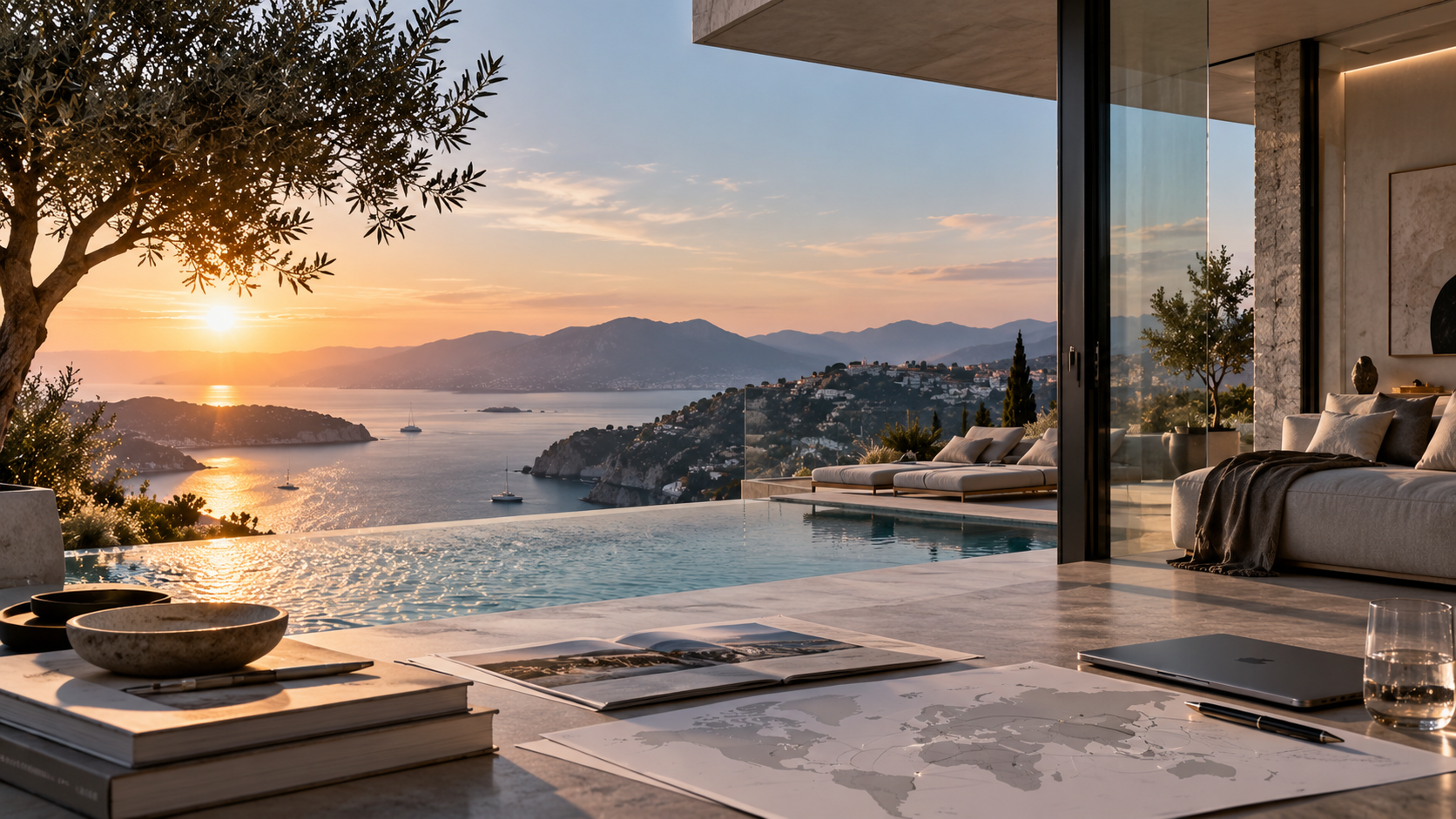 Representative contemporary coastal setting in Southwest Mallorca